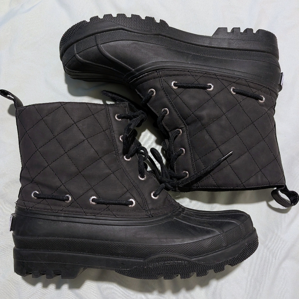 Sperry Top-Sider Saltwater Duck Boots - All Black Quilted